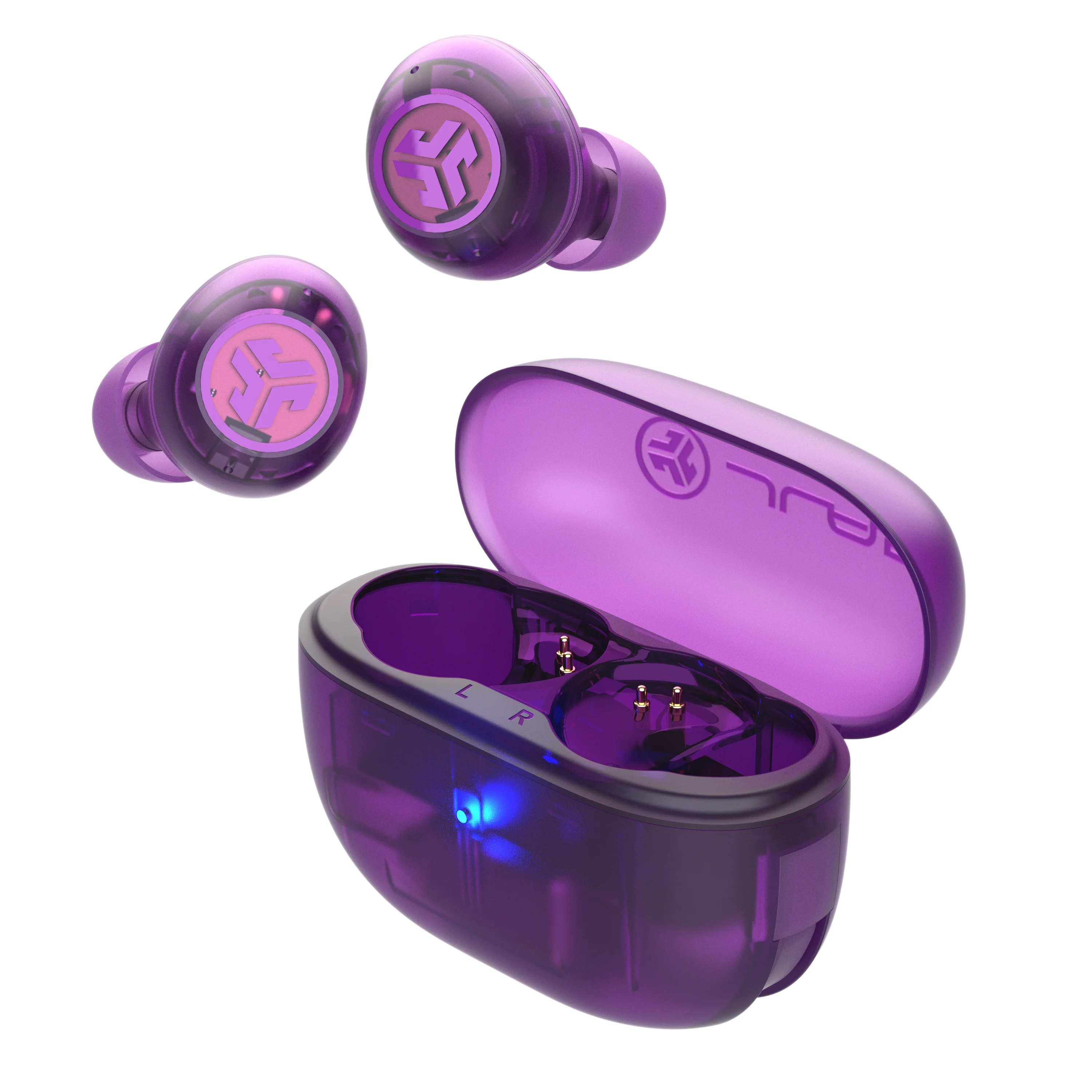 Go Pop ANC True Wireless Earbuds Transparent Purple - Image 3