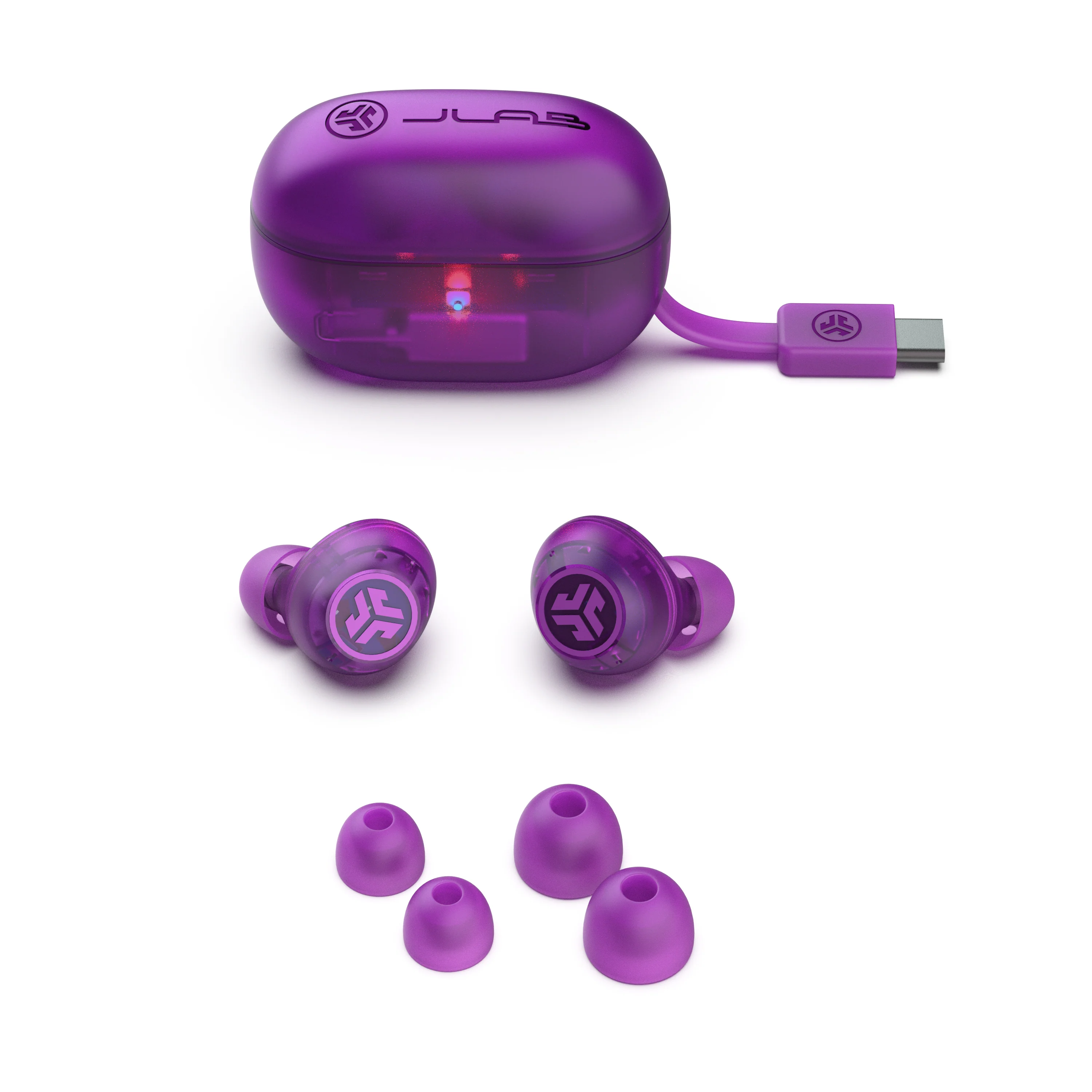Go Pop ANC True Wireless Earbuds Transparent Purple - Image 6