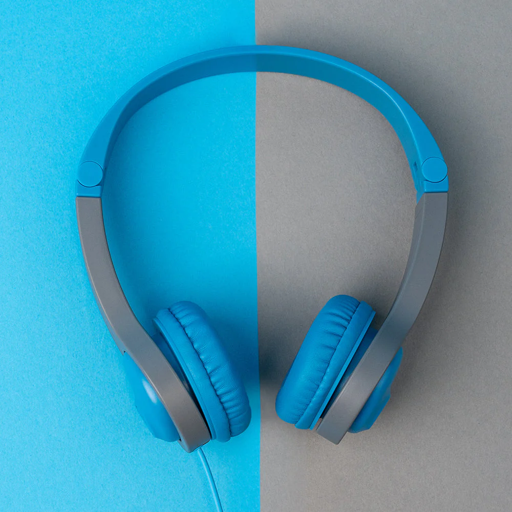 JBuddies Folding Gen 2 Kids Headphones Blue/Gray - Image 4