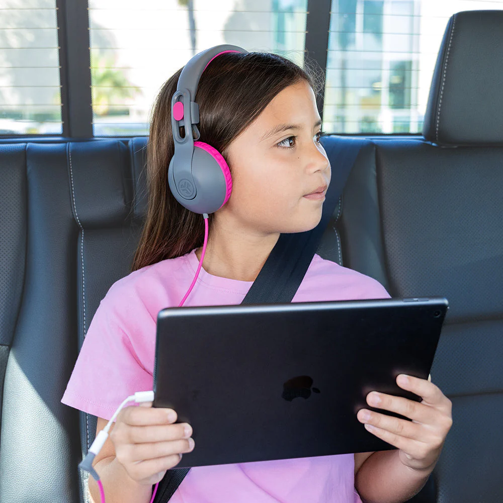 JBuddies Studio 2 On-Ear Kids Wired Headphones Pink/Gray - Image 4