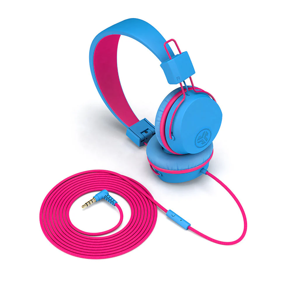 JBuddies Studio On-Ear Kids Wired Headphones Blue/Pink - Image 6