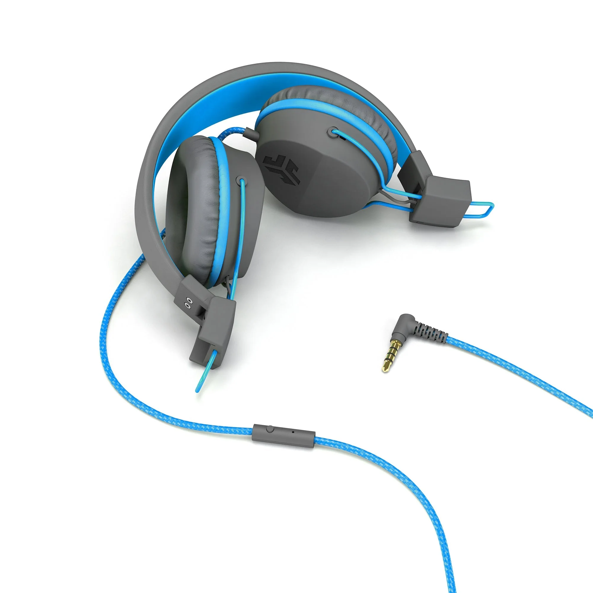 JBuddies Studio On-Ear Kids Wired Headphones Graphite/Blue - Image 3