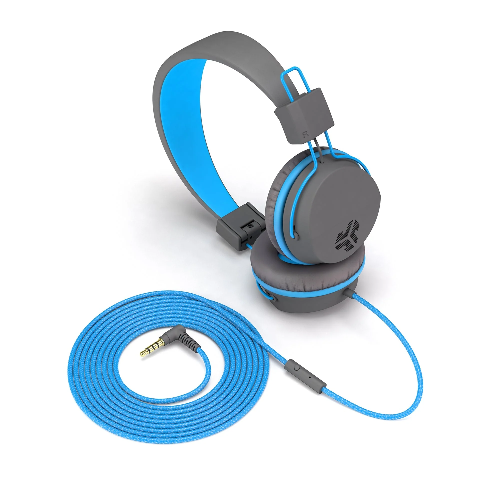 JBuddies Studio On-Ear Kids Wired Headphones Graphite/Blue - Image 5