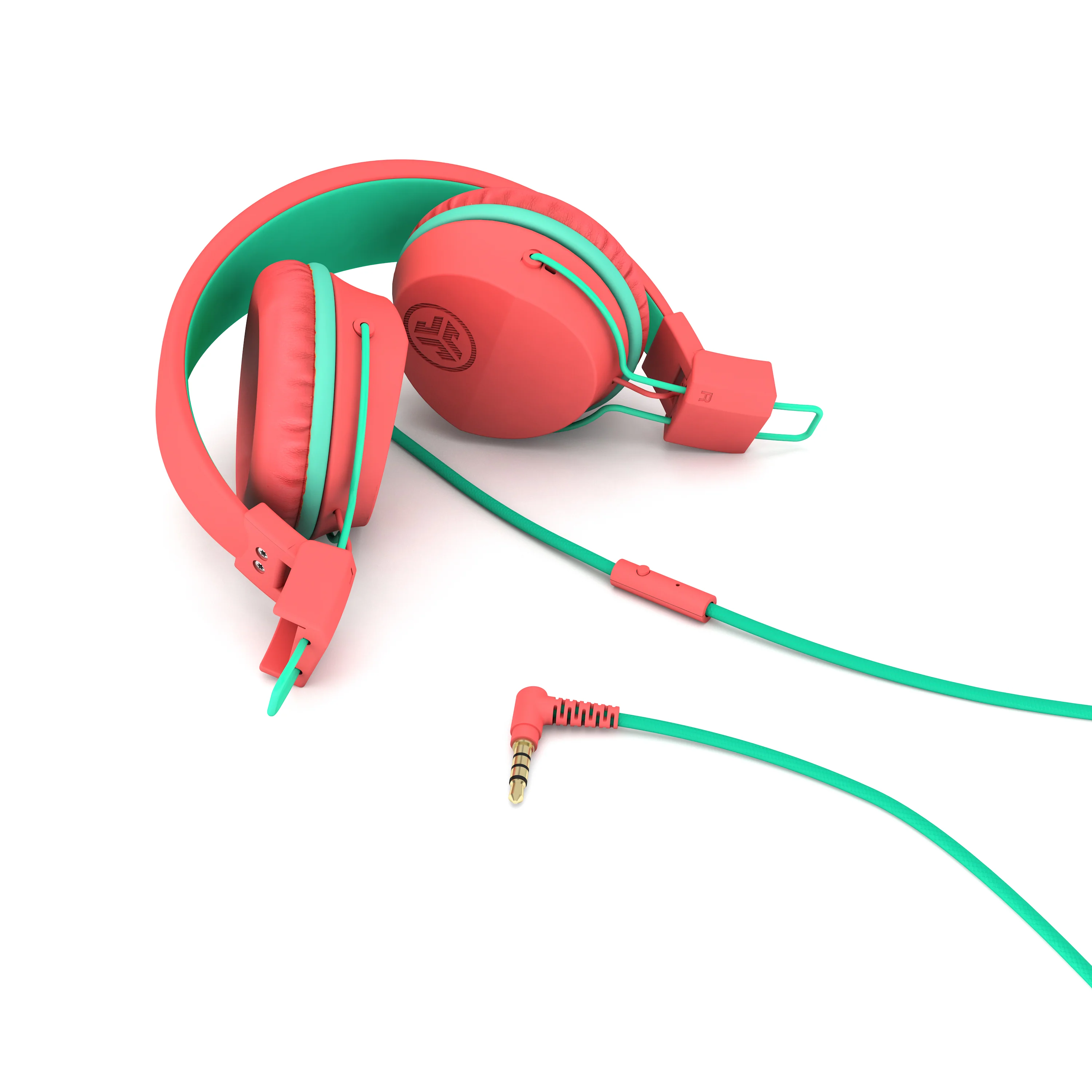 JBuddies Studio On-Ear Kids Wired Headphones Peach - Image 3