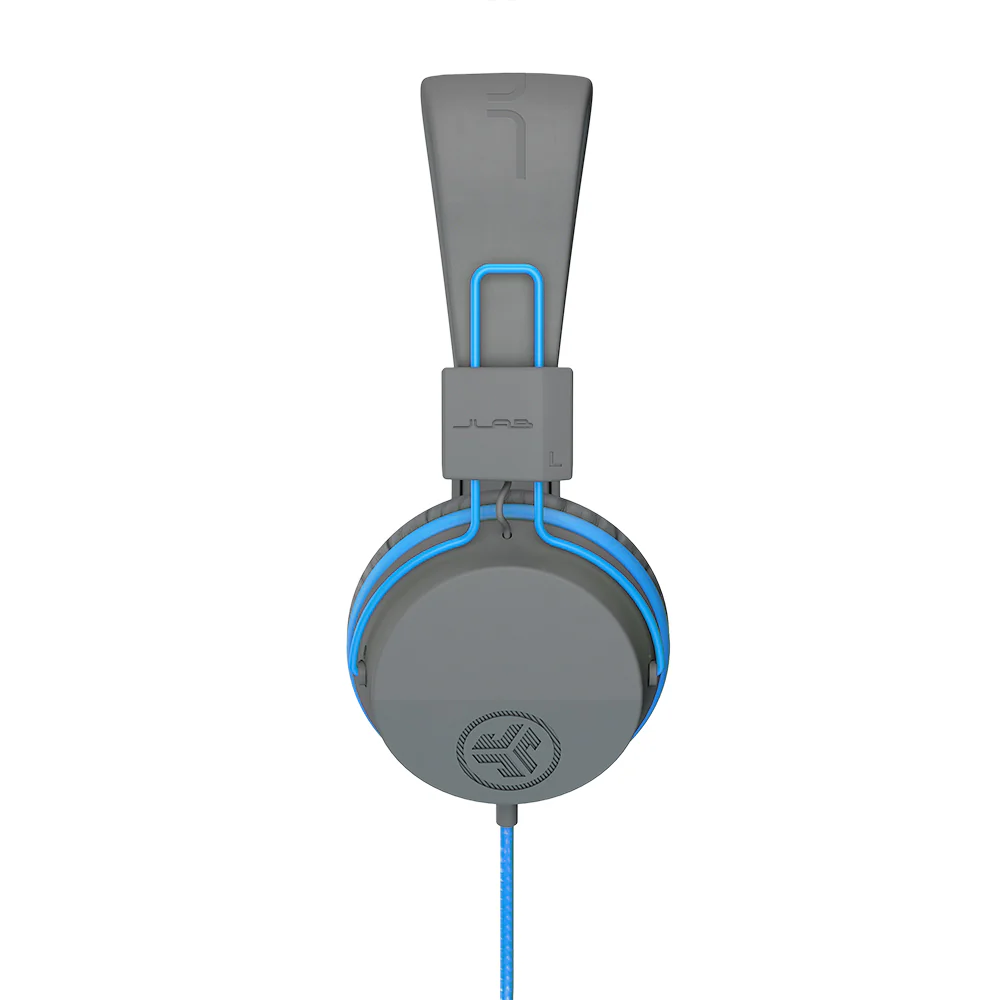 JBuddies Studio On-Ear Kids Wired Type-C Headphones Blue/Gray - Image 2