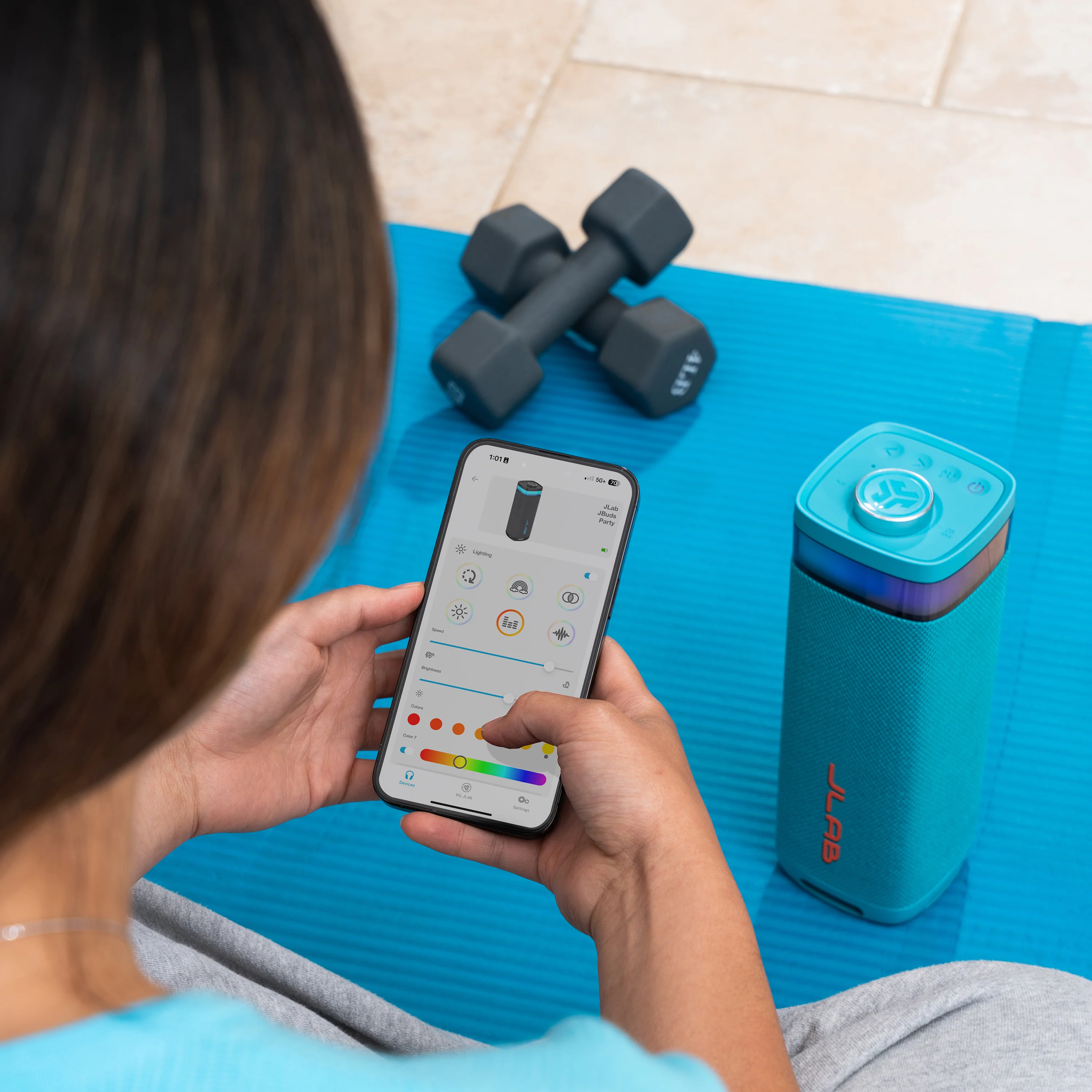 JBuds Party Portable Bluetooth Speaker Cyan - Image 4