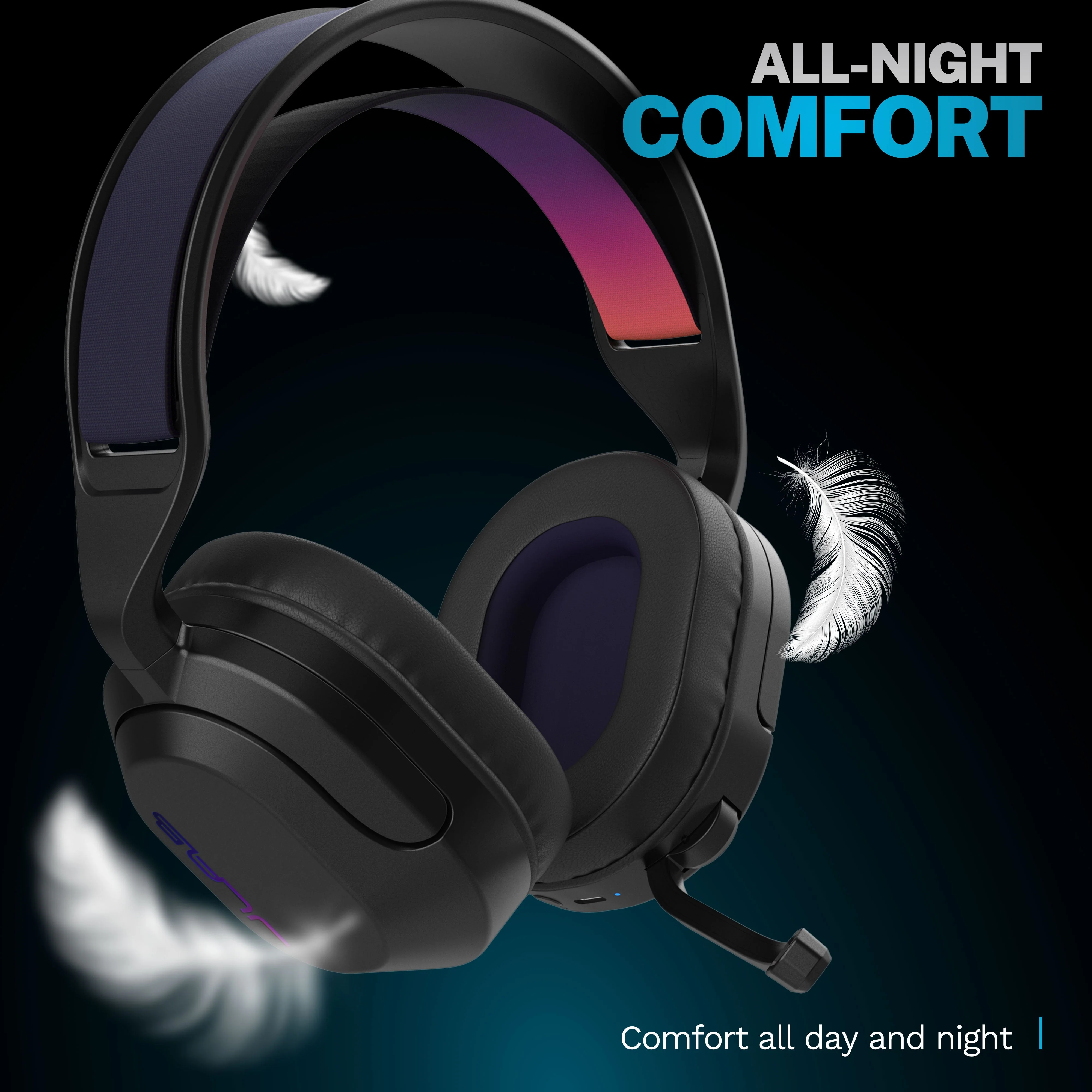 Nightfall Wireless Gaming Headset Black - Image 6